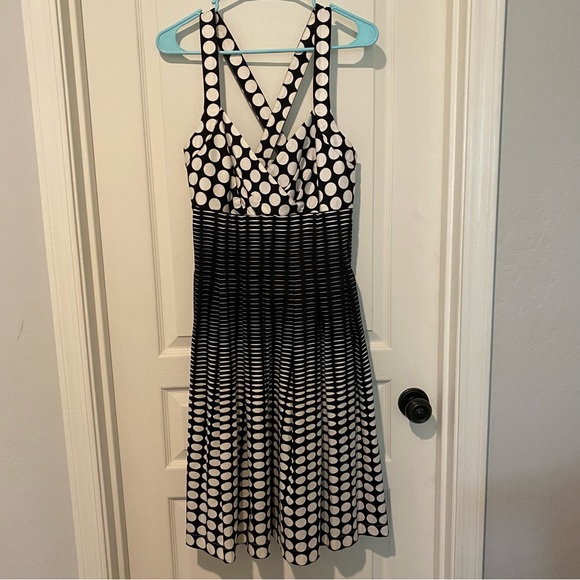 Calvin Klein Surplice Fit & Flare Midi Dress - Picture 6 of 7